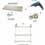 Estanteria con soga , de baldas de madera Diy